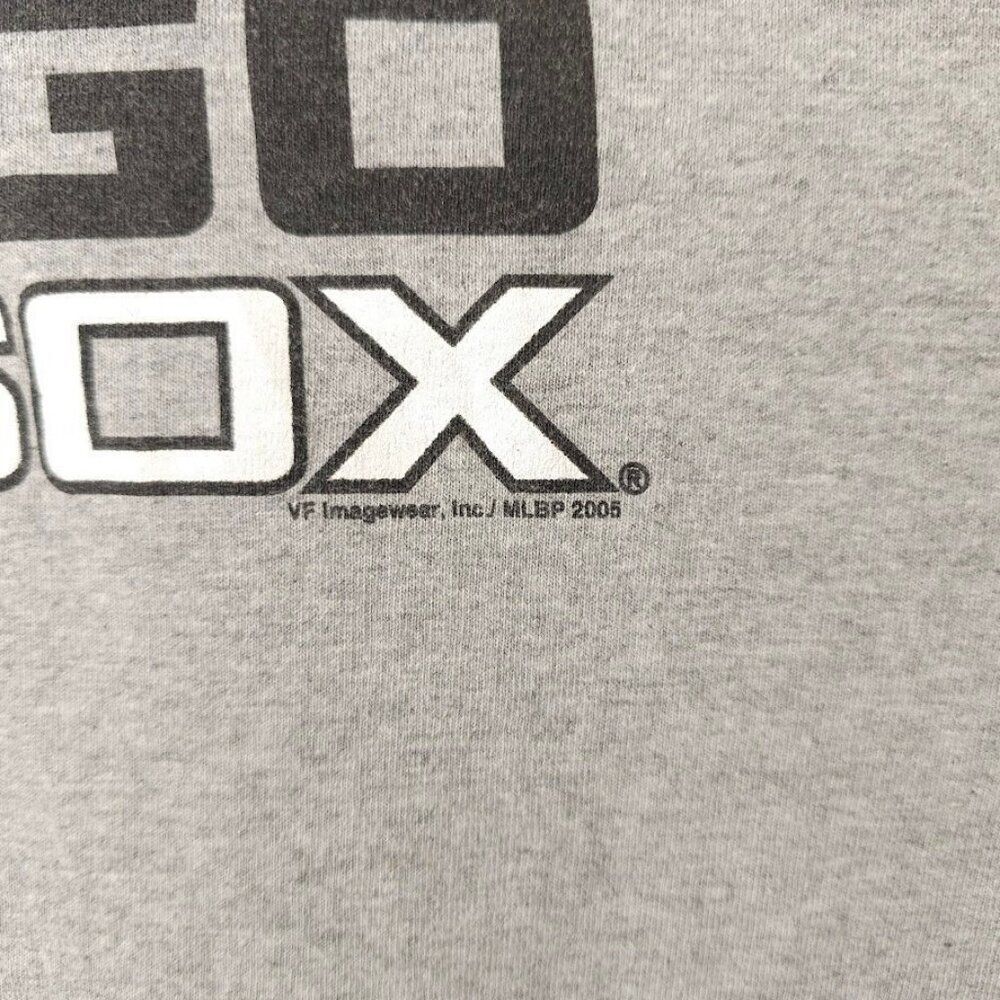 Vintage Chicago White Sox T Shirt Mens Size 2XL Y2K Gray MLB Baseball Raglan Tee - Picture 4 of 7